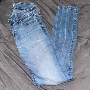 Distressed jeans